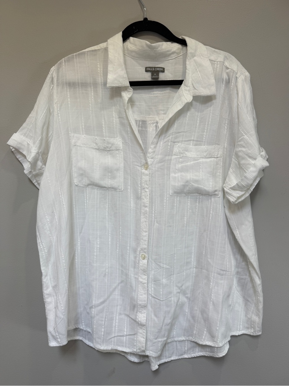 Falls Creek White Women's Short-Sleeve Button-Down Shirt